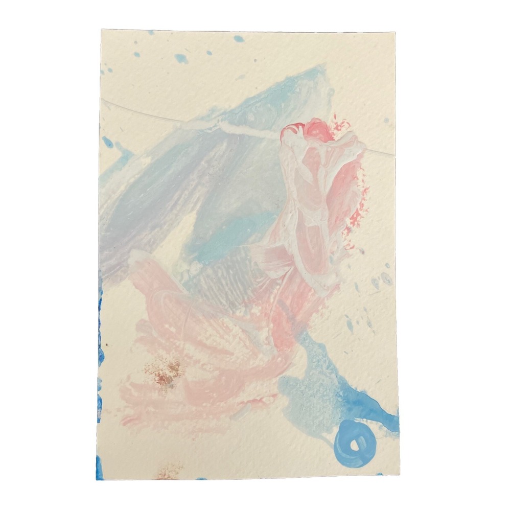 Set of 4 ACEO Abstract Paintings 4x6 Contemporary Neo Expressionist Minimalism